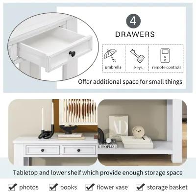 Merax Modern Console Table  with Storage Drawers