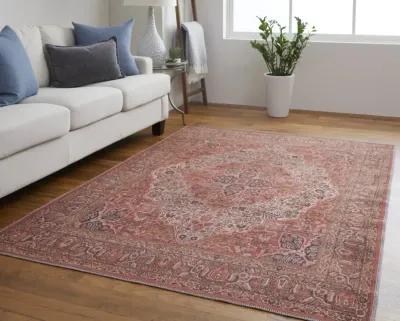 Rawlins 39HNF Red/Tan/Pink 3'11" x 6' Rug