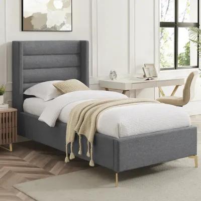 Inspired Home Ames Velvet Platform Bed