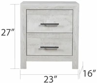 Denver Modern Style 2Drawer Nightstand Made With Wood In Gray