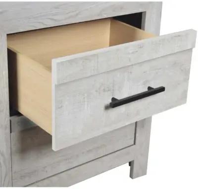 Denver Modern Style 2Drawer Nightstand Made With Wood In Gray