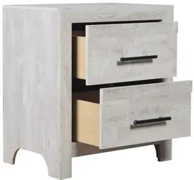 Denver Modern Style 2Drawer Nightstand Made With Wood In Gray