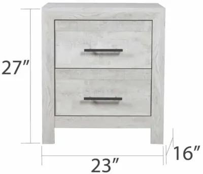 Denver Modern Style 2Drawer Nightstand Made With Wood In Gray