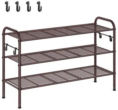 Wide 3-Tier Metal Shoe Rack – Durable and Stylish Storage Solution for Shoes