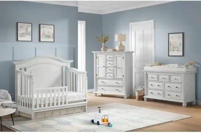 Oxford Baby London Lane 4 In 1 Convertible Crib Vintage White