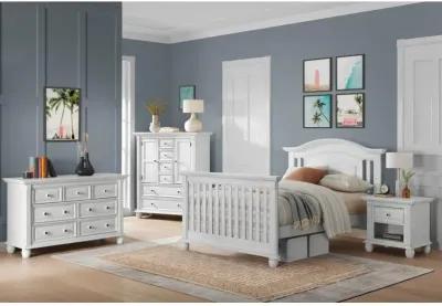 Oxford Baby London Lane 4 In 1 Convertible Crib Vintage White