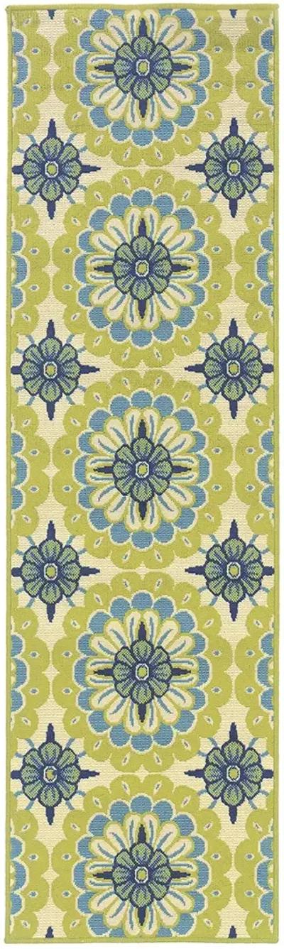 Caspian 2'3" x 7'6" Green Rug