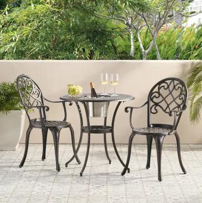 Outdoor Bistro Set with Ice Bucket for Entertaining