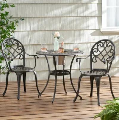 Outdoor Bistro Set with Ice Bucket for Entertaining