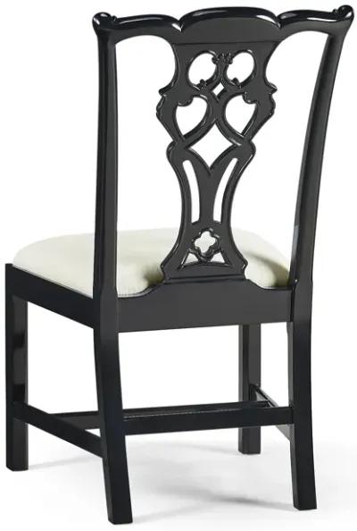 Chippendale Black Side Chair