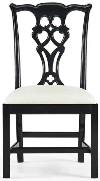 Chippendale Black Side Chair