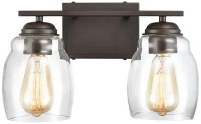 Calistoga 14'' Wide 2-Light Bronze Vanity Light