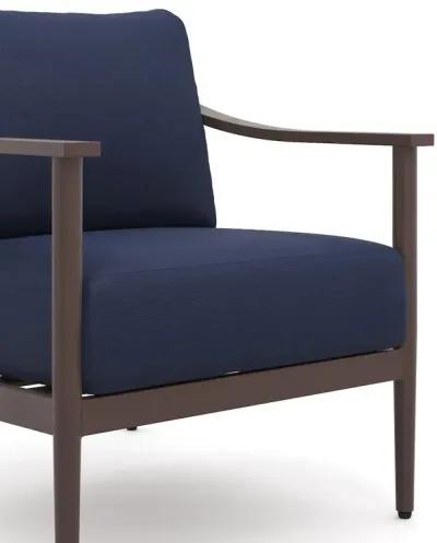 New Classic Furniture Moana 4 Pc Set - Sofa, 2 Club Chairs, Coffee Table-Blue