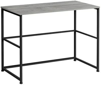 Monarch Specialties I 7778 Computer Desk, Home Office, Laptop, Left, Right Set-up, Storage Drawers, 40"L, Work, Metal, Laminate, Grey, Black, Contemporary, Modern