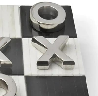 Tic Tac Toe Flat Board With Nickel Pieces