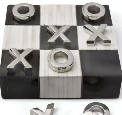 Tic Tac Toe Flat Board With Nickel Pieces