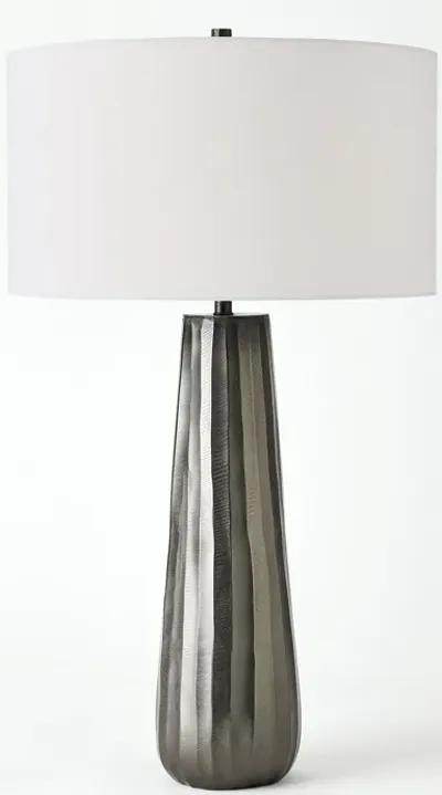 Chased Round Table Lamp-Black