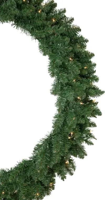 Pre-Lit Everett Pine Artificial Christmas Wreath  48-Inch  Clear Lights