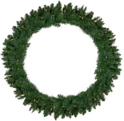 Pre-Lit Everett Pine Artificial Christmas Wreath  48-Inch  Clear Lights