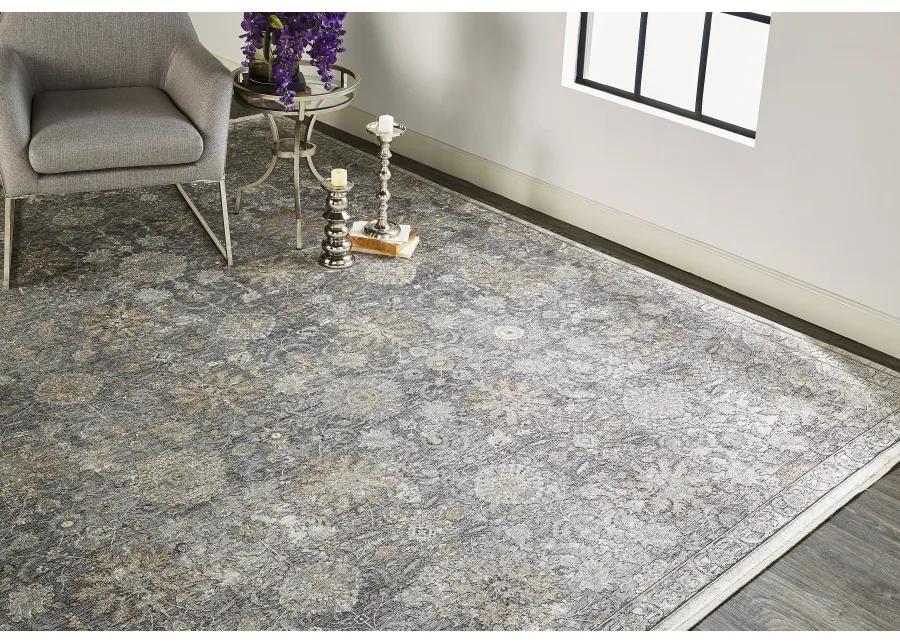 Sarrant 3965F Gray/Silver/Tan 2'8" x 12' Rug