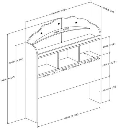 Twin size Bookcase Headboard