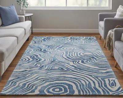 Lorrain 8920F Blue/Ivory 3'6" x 5'6" Rug