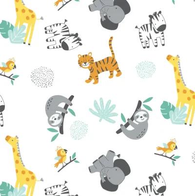 Bedtime Originals Mighty Jungle Animals Baby/Infant/Toddler Fitted Crib Sheet