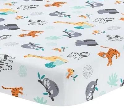 Bedtime Originals Mighty Jungle Animals Baby/Infant/Toddler Fitted Crib Sheet