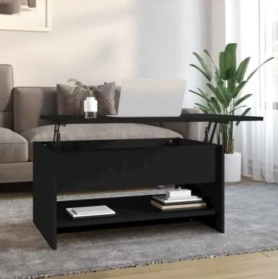 Coffee Table Black 31.5"x19.7"x15.7" Engineered Wood