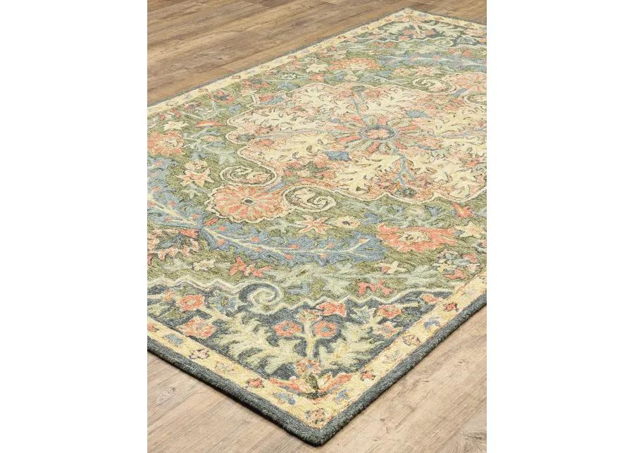 Alfresco 5' x 8' Blue Rug