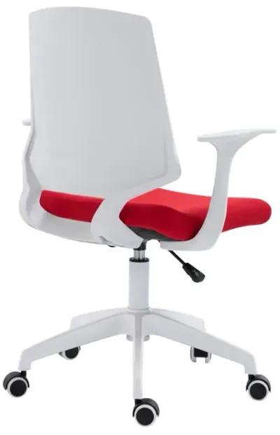 Techni Mobili Height Adjustable Mid Back Office Chair, Red