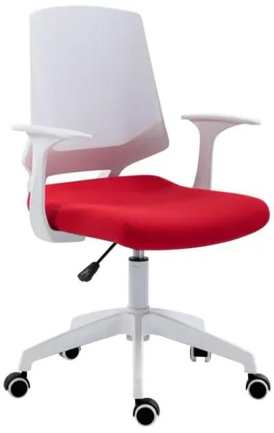 Techni Mobili Height Adjustable Mid Back Office Chair, Red