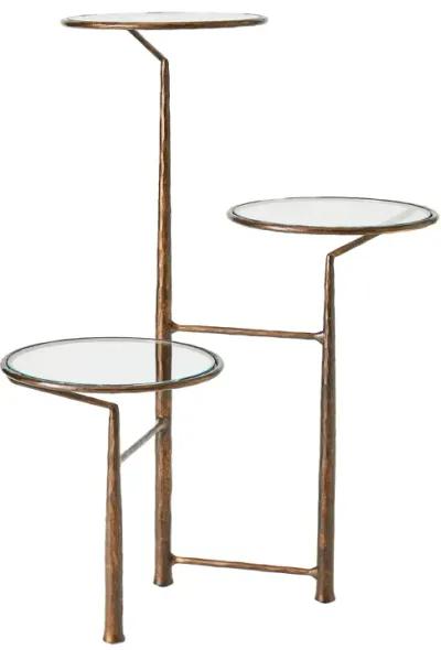 Unity Pedestal with Glass-Bronze