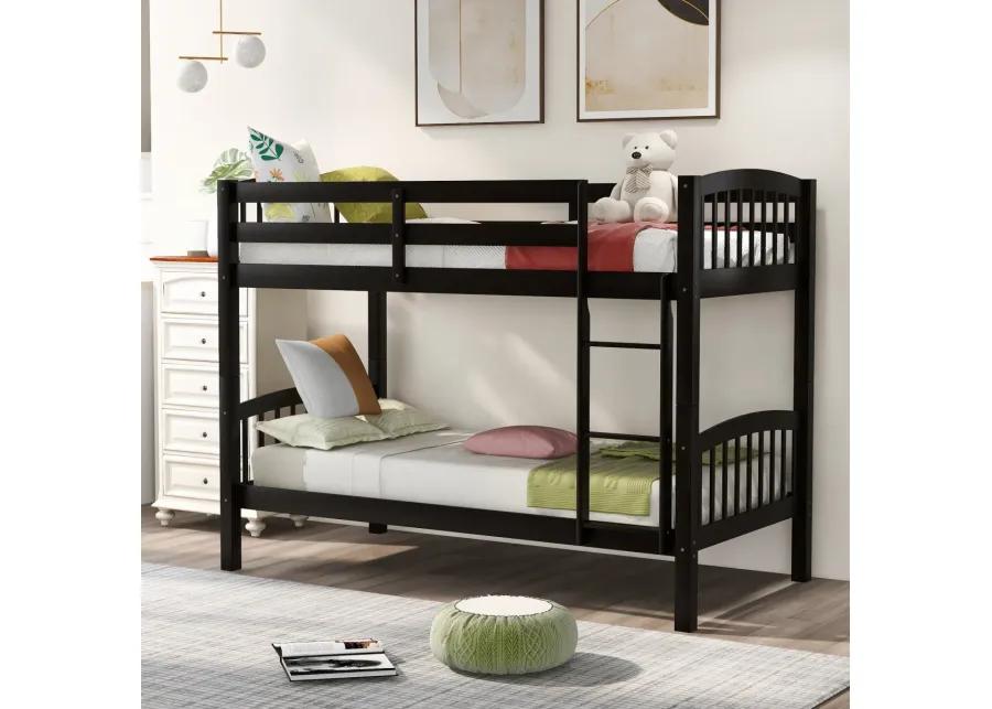 Twin Over Twin Bunk Bed With Ladder