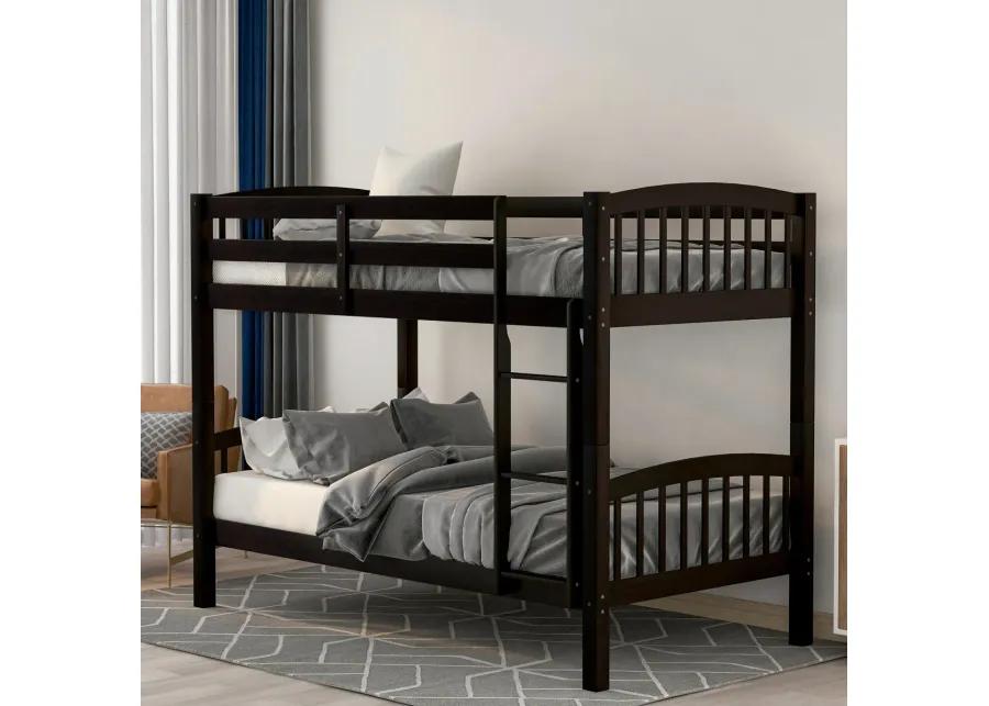 Twin Over Twin Bunk Bed With Ladder