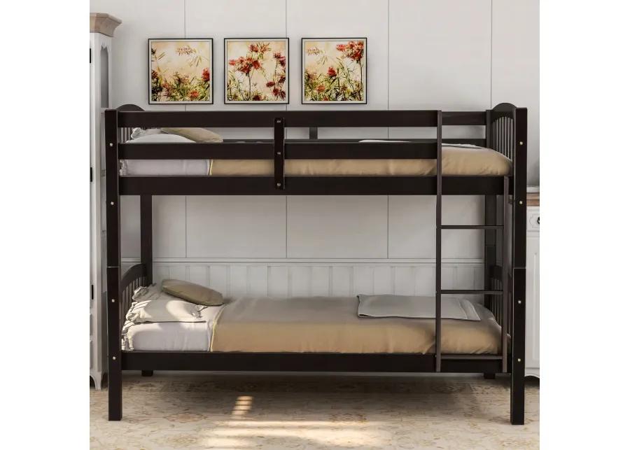 Twin Over Twin Bunk Bed With Ladder