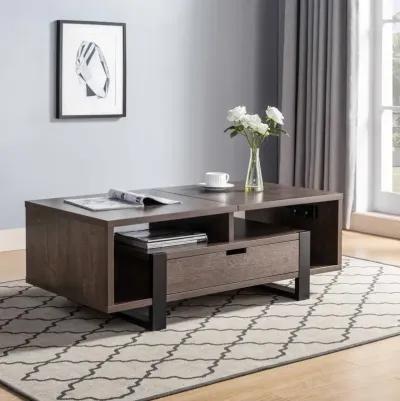 Coffee Table Walnut Oak Black