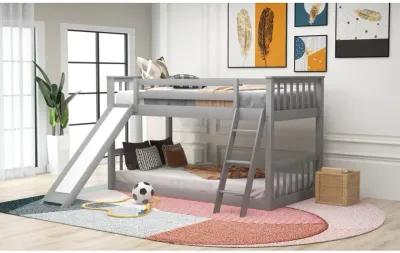 Twin Over Twin Bunk Bed With Convertible Slide And Ladder