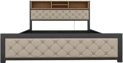 Merax Metal Frame Platform Bed With 4 Drawers