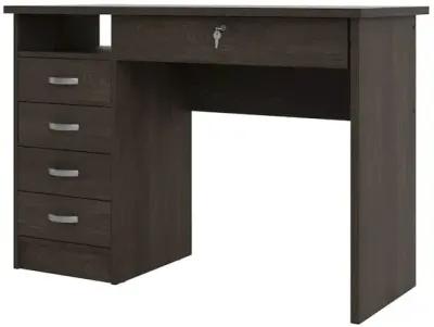 Tvilum Walden Desk with 5 Drawers, Dark Chocolate