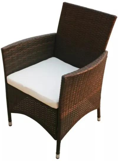 vidaXL Garden Chairs 2 pcs Poly Rattan Brown