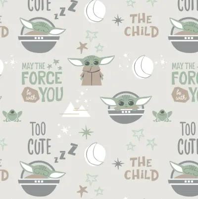 Lambs & Ivy Star Wars Cozy Friends Baby Yoda/Grogu Fitted Crib Sheet