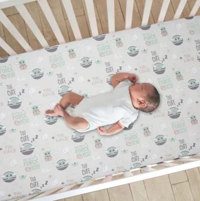 Lambs & Ivy Star Wars Cozy Friends Baby Yoda/Grogu Fitted Crib Sheet