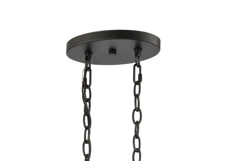 Ramsey 30'' Wide 8-Light Linear Black Chandelier