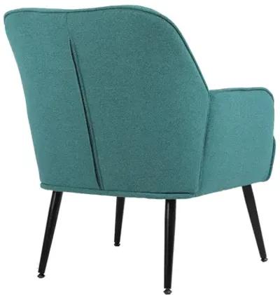 Modern Mid Century Chair Velvet Sherpa Armchair For Living Room Bedroom Office Easy Assemble(Green)