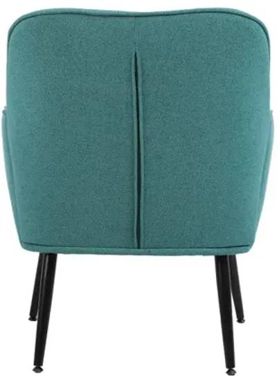 Modern Mid Century Chair Velvet Sherpa Armchair For Living Room Bedroom Office Easy Assemble(Green)