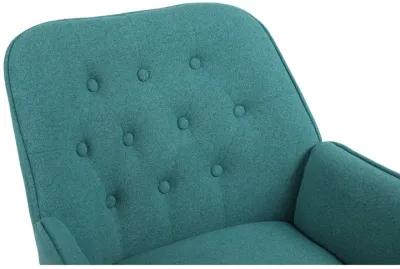 Modern Mid Century Chair Velvet Sherpa Armchair For Living Room Bedroom Office Easy Assemble(Green)