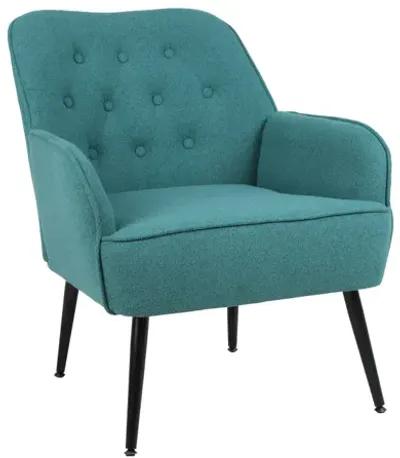 Modern Mid Century Chair Velvet Sherpa Armchair For Living Room Bedroom Office Easy Assemble(Green)