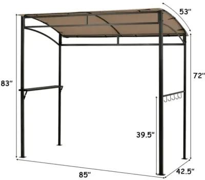 Hivvago 7 x 4.5 Feet Grill Gazebo Outdoor Patio Garden BBQ Canopy Shelter