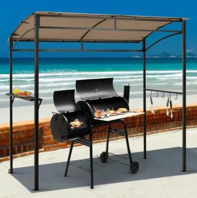 Hivvago 7 x 4.5 Feet Grill Gazebo Outdoor Patio Garden BBQ Canopy Shelter